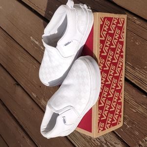 VANS slip on style, white, size 1